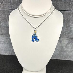 Cinderella inspired necklace with stainless steel chain